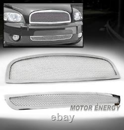 06-11 Chevy Hhr Upper+bumper Lower Stainless Steel Mesh Grille Insert Chrome Set