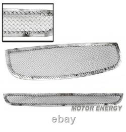 06-11 Chevy Hhr Upper+bumper Lower Stainless Steel Mesh Grille Insert Chrome Set