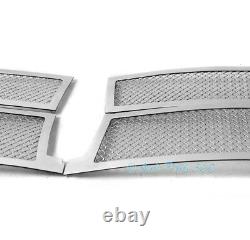 07-14 Lincoln Navigator Front Upper+lower Chrome Stainless Mesh Grille Combo Set