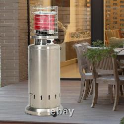13KW Stainless Steel Patio Gas Heater Commercial Outdoor Standing Water Warmer