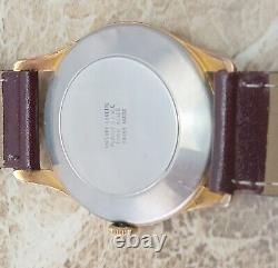 14k Gold Lanco MicroTecnnic 17 Jewel Cal. 1302 Criss-Crss Dial Wrist Watch 1964