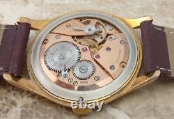 14k Gold Lanco MicroTecnnic 17 Jewel Cal. 1302 Criss-Crss Dial Wrist Watch 1964