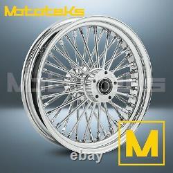 16 16x3.5 Fat Spoke Wheel 40 Stainless Spokes For Harley Softail Models Front