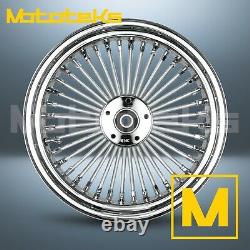 16 16x3.5 Fat Spoke Wheel 40 Stainless Spokes For Harley Softail Models Front