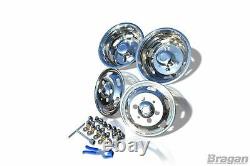 16 Rear Full Set Wheel Trims For Iveco Daily Minibus 99 06 Stainless Sleeves