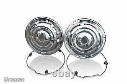 17.5 Swedish Style Stainless Steel Front + Rear Wheel Trim Cover Set Truck Bus