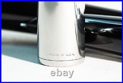 1951 Parker 51 Black Stainless Steel Cap, Chrome Clip, F Steel Nib, USA