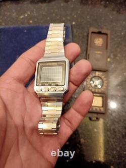 1984 RARE SEIKO SPACETRONIC Gold W030-0010 DIGITAL ISLAMIC WATCH