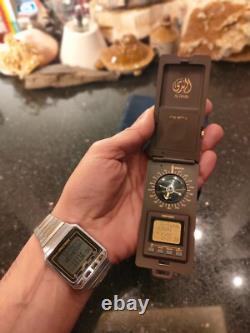 1984 RARE SEIKO SPACETRONIC Gold W030-0010 DIGITAL ISLAMIC WATCH
