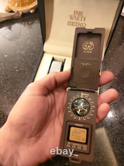 1984 RARE SEIKO SPACETRONIC Gold W030-0010 DIGITAL ISLAMIC WATCH