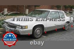 1989-1990 Cadillac DeVille 2Dr Coupe Chrome Rocker Panel Trim 7 10Pc FL