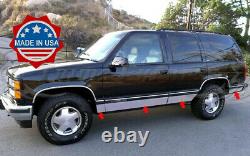 1995-1999 Chevy Tahoe 4Dr Rocker Panel Trim Side Molding N/Flare 8Pc 6 1/4