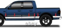 1997-2003 Ford F-150 Crew Cab Short Bed with Flares Chrome Rocker Panel Trim 12Pc