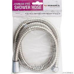 1.2m Stainless Steel Chrome Flexible Bathroom Bath Shower Head Hose Pipe Washers