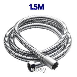 1.5 Meter STAINLESS STEEL CHROME FLEXIBLE BATHROOM SHOWER HEAD HOSE PIPE UKES