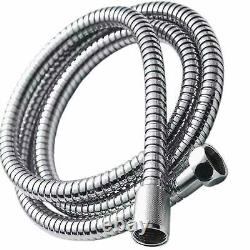 1.5 Meter Stainless Steel Flexible Bath Shower Head Hose Pipe Washers Uked