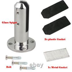 1-5pcs 304 Stainless Steel Standing Glass Clamp for Pool Spigots Stairs Balcony