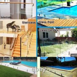 1-5pcs 304 Stainless Steel Standing Glass Clamp for Pool Spigots Stairs Balcony
