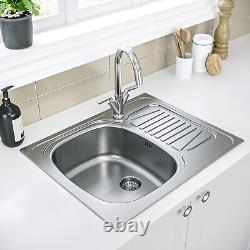 1 Bowl Ava Reversible Stainless Steel Kitchen Sink & Hector Ki BUN/TMT029/87043