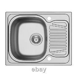 1 Bowl Ava Reversible Stainless Steel Kitchen Sink & Hector Ki BUN/TMT029/87043