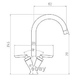 1 Bowl Ava Reversible Stainless Steel Kitchen Sink & Hector Ki BUN/TMT029/87043