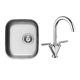 1 Bowl Ava Stainless Steel Kitchen Sink & Hector Kitchen Mixer Bun/tmt029/87041