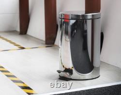1 pcs RS PRO 12L Chrome Pedal Stainless Steel Waste Bin