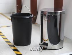 1 pcs RS PRO 12L Chrome Pedal Stainless Steel Waste Bin