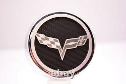 2005-2013 Corvette Manual 6pc Carbon Fiber Chrome & Stainless Engine Cap Covers