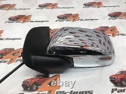 2005 Nissan Navara Passenger side electric door mirror in chrome 2005-2015