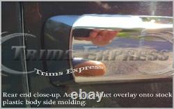 2007-2008.5 Chevy Suburban/Avalanche 4Pc Chrome Body Side Molding Trim Overlay