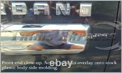 2007-2008.5 Chevy Suburban/Avalanche 4Pc Chrome Body Side Molding Trim Overlay
