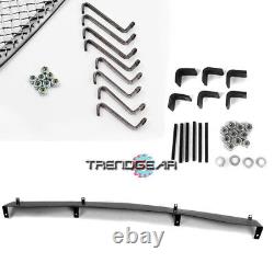 2007-2014 Avalanche Tahoe Main Upper+tow Hook Stainless Steel Mesh Grille Chrome