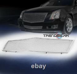 2008-2013 Cadillac Cts Front Upper Hood Stainless Steel Mesh Grille Grill Chrome