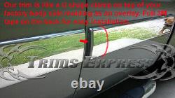 2009-2013 Chevy Silverado Crew Cab Chrome Body Side Molding Overlay 4 1/4Trim