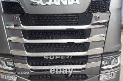 2017Up SCANIA'S&R' SERIES CHROME FRONT GRLL 8PCS STAINLESS STEEL
