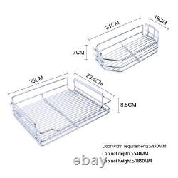 2023 Pull Out Larder 12pcs Basket Kitchen Cabinet Cupboard Soft Close 450MM Wide