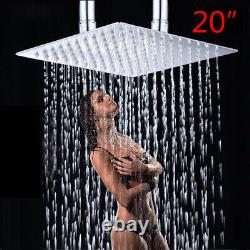 20inch Large Stainless Steel Square Rainfall Shower Head Ceiling Mounted