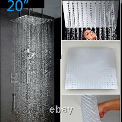 20inch Large Stainless Steel Square Rainfall Shower Head Ceiling Mounted faucet