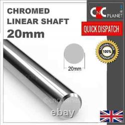 20mm Smooth Chromed Steel Linear shaft Round bar Rail slide rod Bearing 3D CNC