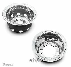 22.5 Polished Stainless Rear Wheel Trims For Universal Truck Bus Coach Sleeves