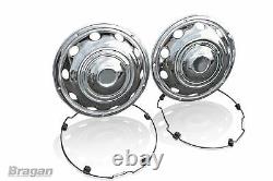 22.5 Swedish Style Stainless Steel Chrome Front Wheel Trims Covers Truck Lorry