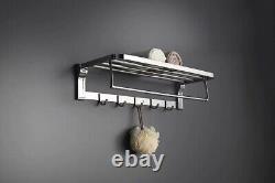 24 inch Stainless Steel Towel Rack Holder Wall Mounted Bathroom Shelf Storage
