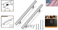 25 Pieces Chrome Cabinet Pulls Stylish T-Bar Handles for Kitchens & Baths