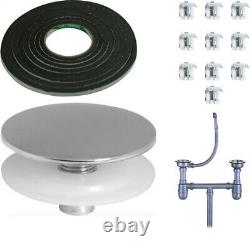 2.0 Equal Twin Bowl Stainless Steel Reversible Kitchen Sink & Waste Plumbing Kit