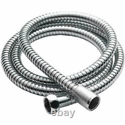 2 Meter Stainless Steel Flexible Bath Shower Head Hose Pipe Washers Ukdc