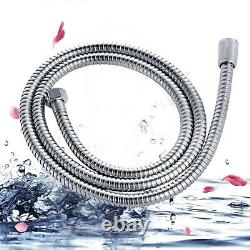 2 Meter Stainless Steel Flexible Bath Shower Head Hose Pipe Washers Ukdc