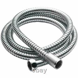 2 Meter Stainless Steel Flexible Bath Shower Head Hose Pipe Washers Uked