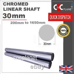 30mm Shaft Smooth Chromed Steel Linear Round bar Rail slide rod Bearing CNC UK