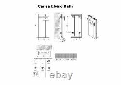 370mm(w) x 800mm(h) Carisa Elvino Black Aluminium Bathroom Radiator +Towel Bar